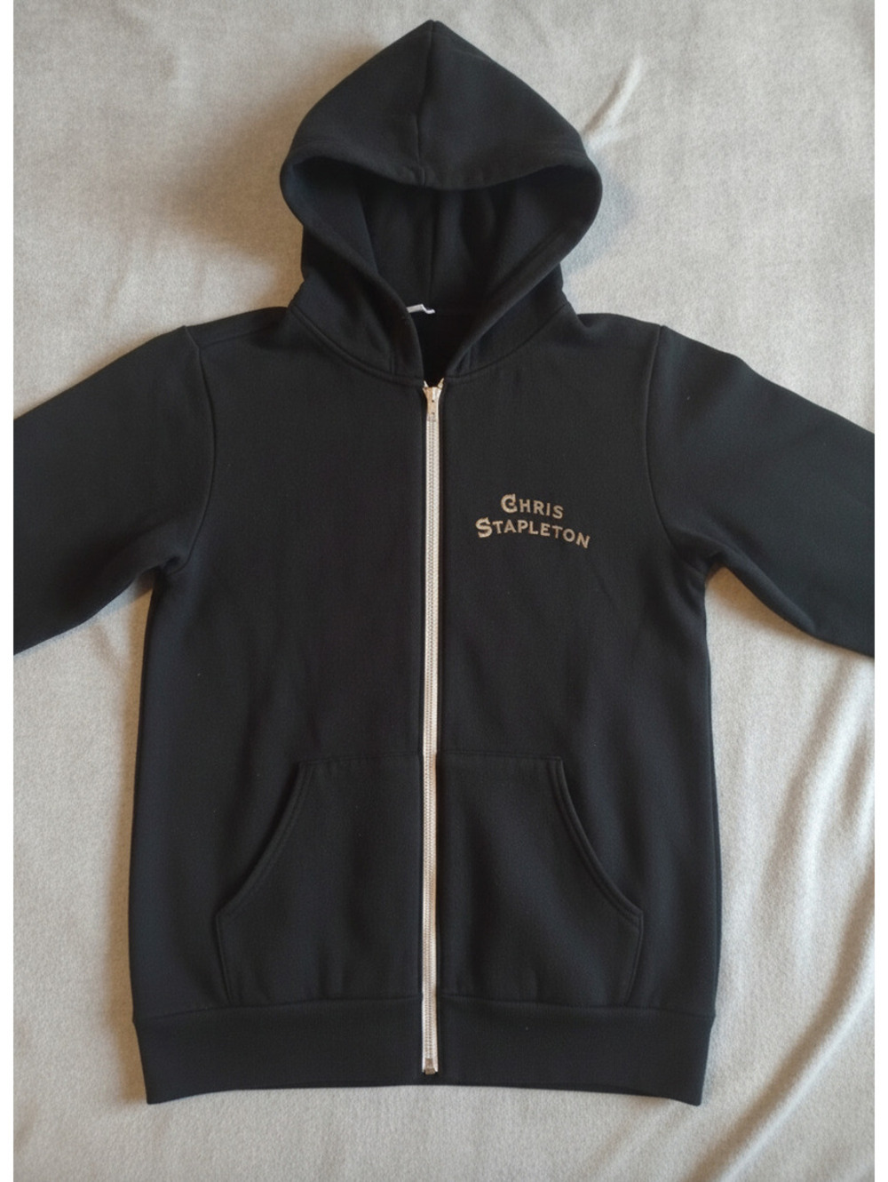 Chris Stapleton Black Full-Zip Hoodie Sweatshirt Size Small